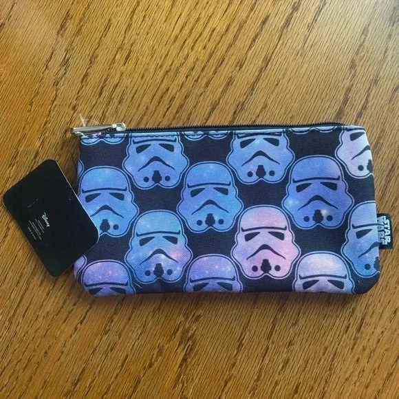 Star Wars Stormtrooper Pencil Case Pouch Cosmetic Bag Loungefly Disney Store NWT - Picture 2 of 2